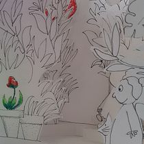 Un invité inattendu. Een project van Traditionele illustratie, Craft, Papercraft, Stor, telling, DIY y Verhaallijn van Lucie Thiam Bouleau - 19.10.2022
