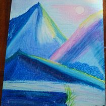 My project for course: Landscapes with Oil Pastels and Crayons: Playing with Light.. Traditional illustration, Fine Arts, Pencil Drawing, Drawing, and Artistic Drawing project by Maria Eduarda Engel - 10.20.2022