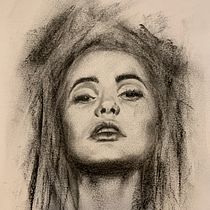 My project for course: Artistic Charcoal Portraiture: Creating Atmosphere. Ilustração tradicional, Artes plásticas, Desenho, Desenho de retrato, Desenho realista, e Desenho artístico projeto de pippell - 20.10.2022