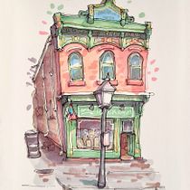 My project for course: Expressive Architectural Sketching with Colored Markers. Sketching, Drawing, Architectural Illustration, Sketchbook & Ink Illustration project by Andre Victor Geuer Castel - 10.20.2022