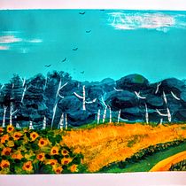 Mi proyecto del curso: Pintura acrílica paso a paso: crea paisajes increíbles. Traditional illustration, Painting, Acr, lic Painting, and Sketchbook project by Jessica Belen Arias - 10.14.2022