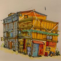 My project for course: Expressive Architectural Sketching with Colored Markers. Sketching, Drawing, Architectural Illustration, Sketchbook & Ink Illustration project by Alex Hayward - 10.15.2022