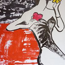 Le baiser de la fée: Ilustración experimental creativa con tinta china y pintura acrílica. Traditional illustration, and Fine Arts project by christinejeannebartholome - 10.22.2022