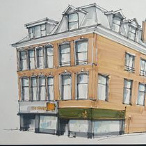 My project for course: Expressive Architectural Sketching with Colored Markers. Sketching, Drawing, Architectural Illustration, Sketchbook & Ink Illustration project by Sander Veenstra - 10.22.2022