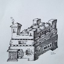 Apple house Ein Projekt aus dem Bereich Traditionelle Illustration, Bleistiftzeichnung, Zeichnung, Realistische Zeichnung, Artistische Zeichnung und Illustration mit Tinte von elisaavezza - 23.10.2022