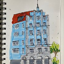 My project for course: Expressive Architectural Sketching with Colored Markers. Een project van  Schetsen,  Tekening,  Architecturale illustratie, Sketchbook y  Illustratie met inkt van kd_swiss - 23.10.2022