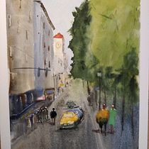 Mi proyecto del curso: Paisajes urbanos en acuarela. Un progetto di Belle arti, Pittura ad acquerello e Illustrazione architettonica di Marta del Saz-Orozco - 23.10.2022
