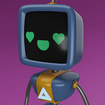 Robby RetroWave. Motion Graphics, Character Design, Product Design, and 3D Modeling project by Luis Miguel Cartagena Blandón - 10.23.2022