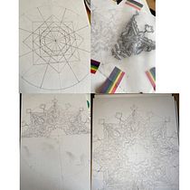 My project for course: Introduction to Islamic Art: Create Biomorphic Patterns. Painting, Pattern Design, Drawing, Watercolor Painting & Ink Illustration project by sophi4 - 10.24.2022