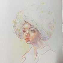 My project for course: Vibrant Portrait Drawing with Colored Pencils. Drawing, Portrait Drawing, Sketchbook, and Colored Pencil Drawing project by mariayork91 - 10.24.2022