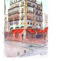 Mi proyecto del curso: Dibujo arquitectónico con acuarela y tinta. Sketching, Drawing, Watercolor Painting, Architectural Illustration, Sketchbook & Ink Illustration project by Francisco Márquez Rodríguez - 10.24.2022