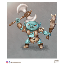 Ogro. Un proyecto de Ilustración tradicional, Diseño de personajes, Videojuegos y Diseño de videojuegos de Suzana Lopes de Azevedo - 24.10.2022