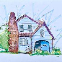 Mi proyecto del curso: Dibujo arquitectónico expresivo con marcadores de colores. Een project van  Schetsen,  Tekening,  Architecturale illustratie, Sketchbook y  Illustratie met inkt van Camila Fernanda Godoy Valdés - 22.10.2022