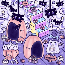 Meu projeto do curso: Design de mundos kawaii: crie ilustrações alegres - Halloween Party. Un proyecto de Diseño de personajes, Ilustración digital y Manga de Gabriel Dos Santos - 24.10.2022