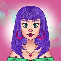 Mon projet du cours : Portrait de personnages féminins avec Procreate. Projekt z dziedziny Trad, c, jna ilustracja, Ilustracja c, frowa, R, sunek c i frow użytkownika Naomi Junior Blanchette - 25.10.2022
