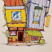 My project for course: Expressive Architectural Sketching with Colored Markers. Een project van  Schetsen,  Tekening,  Architecturale illustratie, Sketchbook y  Illustratie met inkt van S Mark Strain - 25.10.2022