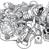 Mein Abschlussprojekt für den Kurs: Illustration mit Procreate: Entwirf detailreiche Kompositionen. Design, Ilustração tradicional, Ilustração digital, e Pintura digital projeto de Uwe Schettler - 26.10.2022