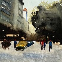 My project for course: Urban Landscapes in Watercolor. Un progetto di Belle arti, Pittura ad acquerello e Illustrazione architettonica di Alicja Jodko-Haupa - 26.10.2022