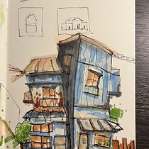 My project for course: Expressive Architectural Sketching with Colored Markers. Sketching, Drawing, Architectural Illustration, Sketchbook & Ink Illustration project by noah78043 - 10.26.2022