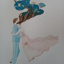 Il mio progetto del corso: Tecniche ad acquerello per illustrazioni da sogno. Watercolor Painting, Traditional illustration, Drawing, and Editorial Illustration project by laurabatzu - 10.27.2022