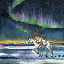 Królowa Śniegu. Traditional illustration, Fine Arts, Painting, Drawing, Watercolor Painting, Children's Illustration, Narrative, and Pencil Drawing project by Hanna Urbankowska - 10.27.2022