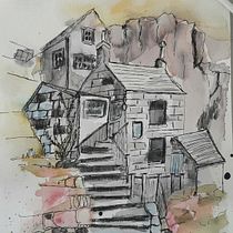 Mon projet du cours : Esquisses d'architecture expressives aux feutres de couleur. Sketching, Drawing, Architectural Illustration, Sketchbook & Ink Illustration project by Edwige Damron - 10.24.2022