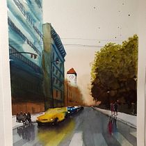 Mi proyecto del curso: Paisajes urbanos en acuarela. Un progetto di Belle arti, Pittura ad acquerello e Illustrazione architettonica di Fanny Gomez - 26.10.2022
