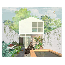 Mi proyecto del curso: Representación gráfica de proyectos arquitectónicos. Un projet de Architecture, Design graphique, Architecture d'intérieur, Design d'intérieur, Pa, sagisme, Collage, Architecture numérique et Illustration architecturale de Anaïs Suam - 27.10.2022