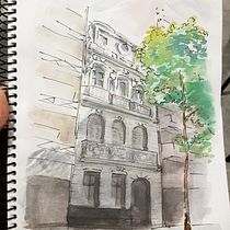 Mi proyecto del curso: Dibujo arquitectónico con acuarela y tinta. Sketching, Drawing, Watercolor Painting, Architectural Illustration, Sketchbook & Ink Illustration project by Adela Arsuaga - 10.29.2022