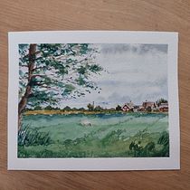 My project for course: Watercolor Landscapes: Experimental Tools and Techniques. Projekt z dziedziny  Sztuki piękne,  Malarstwo i Malowanie akwarelą użytkownika Maarja Sinijärv - 29.10.2022