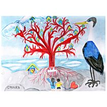 Mi proyecto del curso: Ilustraciones oníricas con acuarela. Traditional illustration, Drawing, Watercolor Painting, Children's Illustration, Narrative, and Editorial Illustration project by Matilde Chavez - 10.29.2022