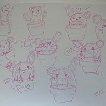 My project for course: Kawaii Illustration: Create Charming Characters. Un proyecto de Ilustración tradicional, Diseño de personajes, Manga, Bocetado y Dibujo de Catie C. - 14.09.2022