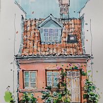 My project for course: Expressive Architectural Sketching with Colored Markers. Sketching, Drawing, Architectural Illustration, Sketchbook & Ink Illustration project by Monica Darelle Ramos - 10.30.2022