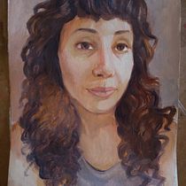 Meu projeto do curso: Retrato artístico a óleo sobre papel. Fine Arts, Painting, and Oil Painting project by Diogo Lima - 10.27.2022