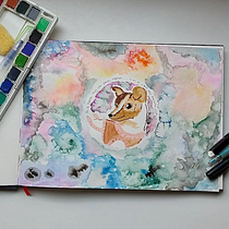 Mi proyecto del curso: Técnicas modernas de acuarela. Un progetto di Illustrazione tradizionale, Belle arti, Pittura e Pittura ad acquerello di Alexa Brito - 29.10.2022