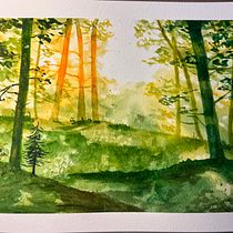 My project for course: Dreamy Watercolor Landscapes: Paint with Light. Projekt z dziedziny  Malarstwo i Malowanie akwarelą użytkownika Jane Turner - 30.10.2022