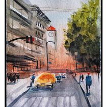Mi proyecto del curso: Paisajes urbanos en acuarela por Fernando. Un progetto di Belle arti, Pittura ad acquerello e Illustrazione architettonica di Fernando - 30.10.2022