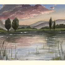 My project for course: Painting Atmospheric Landscapes with Gouache. Projekt z dziedziny Trad, c, jna ilustracja,  Malarstwo i Malowanie gwaszami użytkownika karolina1123 - 30.10.2022