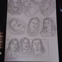 Meu projeto do curso: Caderno de retratos: explore o rosto humano. Un proyecto de Bocetado, Dibujo, Dibujo de Retrato, Dibujo artístico y Sketchbook de jenifer gomes da silva - 16.10.2022