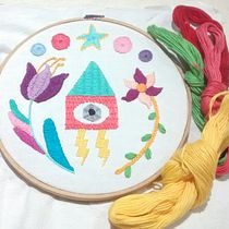 Mi proyecto del curso: Bordado contemporáneo con puntos tradicionales mexicanos. Een project van Craft, Borduurwerk, Textiel y Textielontwerp van jessysanchezm - 30.10.2022
