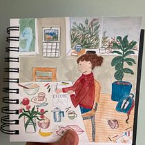 My project for course: Exploratory Sketchbook: Find Your Drawing Style. Traditional illustration, Sketching, Creativit, Drawing, Sketchbook, and Gouache Painting project by mariaheine - 10.31.2022