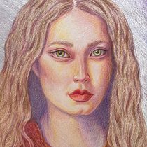 My project for course: Vibrant Portrait Drawing with Colored Pencils. Drawing, Portrait Drawing, Sketchbook, and Colored Pencil Drawing project by Roxie - 10.26.2022