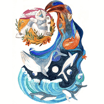 My project for course: Watercolor Techniques for Dreamlike Illustrations. Traditional illustration, Drawing, Watercolor Painting, and Editorial Illustration project by annabelee80 - 10.27.2022