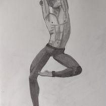 Meu projeto do curso: Desenho anatômico para principiantes. Nome do projeto:O Bailarino. Fine Arts, Sketching, Pencil Drawing, Drawing, Realistic Drawing, Figure Drawing, and Traditional illustration project by Amanda Joaquim - 10.31.2022