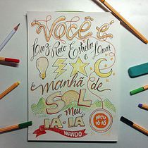 Você é Luz.... Lettering, H, and Lettering project by Durva Simão - 10.31.2022