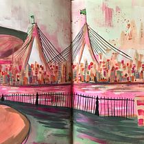 My project for course: Gouache Painting of Urban Landscapes Ein Projekt aus dem Bereich Traditionelle Illustration, Malerei und Gouachemalerei von audieart365 - 01.11.2022