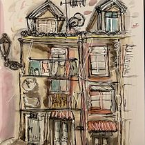 My project for course: Expressive Architectural Sketching with Colored Markers. Sketching, Drawing, Architectural Illustration, Sketchbook & Ink Illustration project by dominika_kloda - 11.01.2022