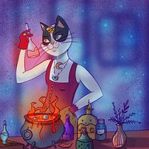 Mon projet du cours : Illustration d’animaux fantastiques sur Procreate. Traditional illustration, Character Design, Drawing, Digital Illustration, Stor, telling, and Narrative project by Anna G. - 11.02.2022