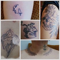 Mi proyecto del curso: Tatuaje botánico con puntillismo. Un progetto di Illustrazione tradizionale, Design di tatuaggi e Illustrazione botanica di angelica montoya paz - 02.11.2022