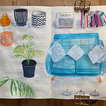 Mon projet du cours : Carnet de croquis pour explorer votre style de dessin. Traditional illustration, Sketching, Creativit, Drawing, Watercolor Painting, Sketchbook, and Gouache Painting project by Aude Alliot - 11.02.2022